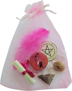 Love Spell Ritual Magic Kit Witchcraft Wicca Pagan with Handmade Candle