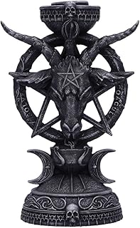 Nemesis Now Baphomet Candle Holder 15.5cm – Gothic Occult Tealight Holder – Hand-Painted Resin Ornament, Black