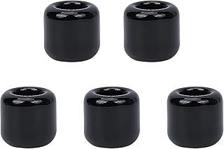 5 Pcs Ceramic Chime Candle Holder Set, Black Ritual Spell Candle Holders Great for Casting Chimes, Rituals, Spells, Vigil, Witchcraft, Wiccan Supplies & More Wedding Party Supplies (K409-5)