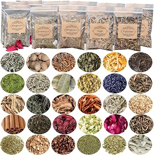 Witchcraft Herbal Kit, 30 Dried Herbs and Dried Flowers for Witch Altar Supplies, Wiccan Rituals, Pagan Magic, Apothecary Herbs, Spiritual Healing, Witchcraft Supplies