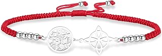 Witches Knot Bracelet Tetragrammaton Pentagram Bracelet Celtic Knot Pendant Name of God Adjustable Braided Rope String proteccion Witchcraft Pagan Jewelry for Women Men