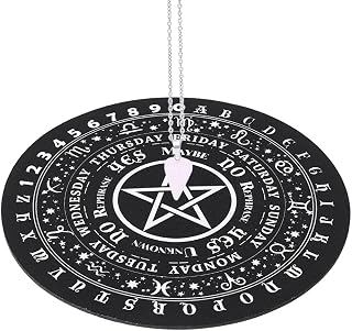 1 Set Pendulum Board Set Star Pendulum Mat for Divination Rubber Dowsing Divination Board Metaphysical Message with Crystal Divinity Pendulums Necklace for Witchcraft Wiccan Altar Supplies