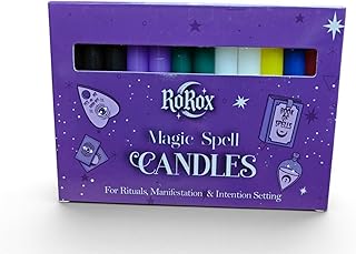Ro Rox Magic Multicoloured Spell Candles, Unscented, Pack of 12